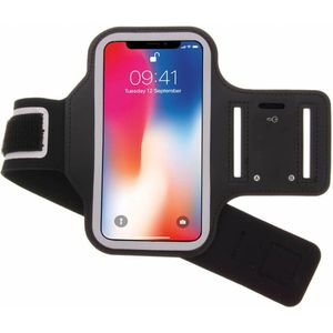Hoesje Geschikt voor iPhone X hardloop armband - Sportband - hoesje - zwart
