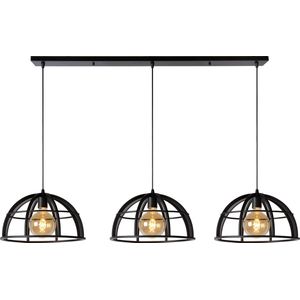 Lucide DIKRA Hanglamp - Ø 40 cm - 3xE27 - Zwart