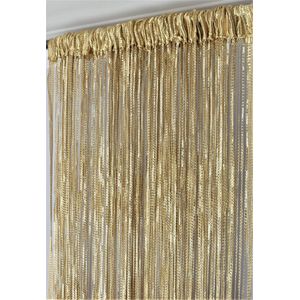 Glow Thuis - Elegante oud goud kleur Draadgordijnen van hoogwaardig polyestergaren 300x250 cm+ Gratis Embrasse