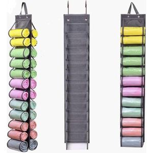 Hangende Organisator voor Leggings - Opknoping Yoga Legging Opslag - 24 Rollen Kledingkast Organizer