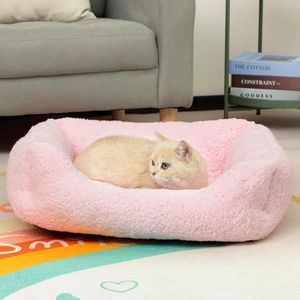 Kattenmand, kattenbed, opvouwbaar, voor katten of kleinere honden, zacht, pluizig kunstbont