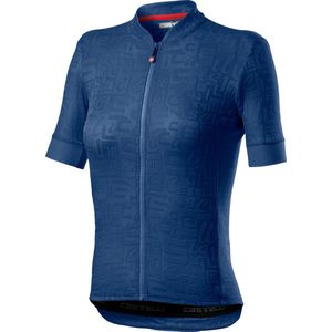 Castelli Fietsshirt korte mouwen Dames Blauw  - PROMESSA JACQUARD JERSEY AGATE BLUE -  XL