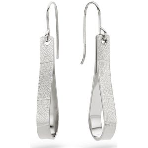 Sanne Lub juwelen Leaves Collectie - Oorbellen - Sarah - Handgemaakt - Zilver - Bladnerfstructuur