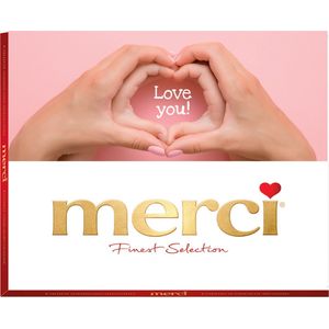 merci chocoladerepen met opschrift ""love you"" - merci Finest Selection - 250g