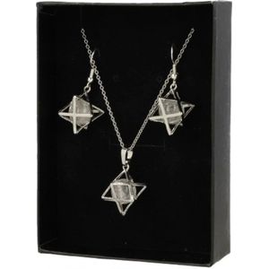 Bergkristal Merkabah sieraden set