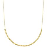 Lucardi - Dames 14 Karaat geelgouden collier diamond cut - Ketting - 14 Karaat Goud - Geelgoud - 45 cm