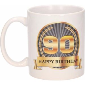 Luxe verjaardag mok / beker 90 jaar
