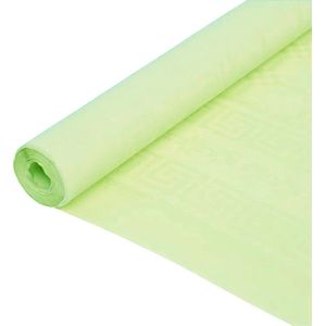 Cactula papieren damast gekleurd tafelkleed extra lang 1,2 x 7 meter - groen
