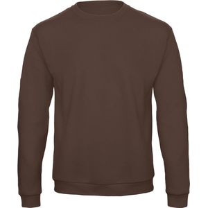 Sweatshirt Unisex L B&C Ronde hals Lange mouw Brown 50% Katoen, 50% Polyester