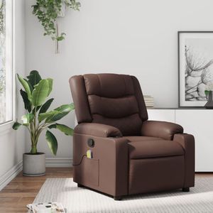 vidaXL Massagestoel - Verstelbaar Kunstleer - Bruin