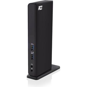 ACT Docking Station Laptop met USB-C en USB-A | 2x HDMI Dual Monitor| 2x USB-A 3.0| 4x USB-A HighSpeed | Gigabit Ethernet | 2x 3.5mm Jack | Windows Laptops | Apple Macbooks - AC7049