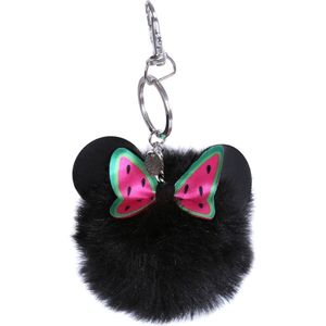 Minnie Mouse DISNEY - Zwarte, pluizige sleutelhanger