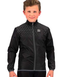 Sportful Fietsjack Kids Zwart  - KID REFLEX JACKET BLACK - 12Y