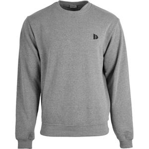 Donnay Fleece sweater met ronde hals Ian - Junior - Silver marl (032) - maat 152