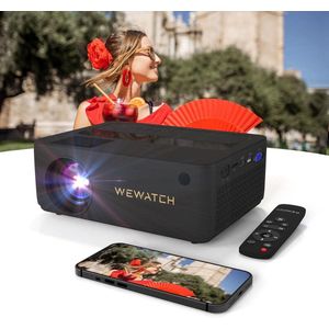 WEWATCH - Mini Beamer - Mini Projector Portable - Native 1080P Full HD - 13500 Lumen - Projector 4K
