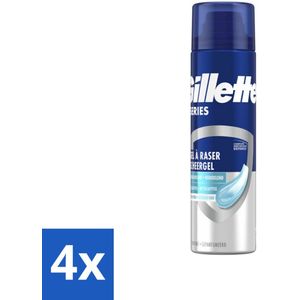 Gillette Series - Scheergel - Gevoelige Huid - 200 ml - Voordeelverpakking - 4 stuks