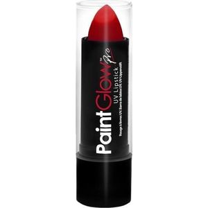 Neon rode matte UV lippenstift/lipstick -  Lichtgevende glow in the dark/blacklight - Schmink/make-up rood thema