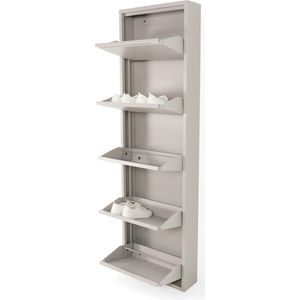 Spinder Design schoenenkast Billy 5 - Silky Taupe - 10 paar schoenen - Staal