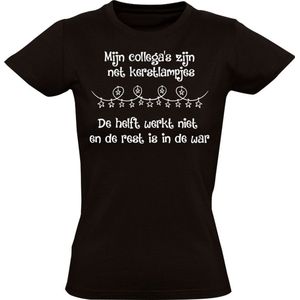Kerstlampje collega Dames T-shirt - kerst - kerstmis - foute kersttrui - shirt