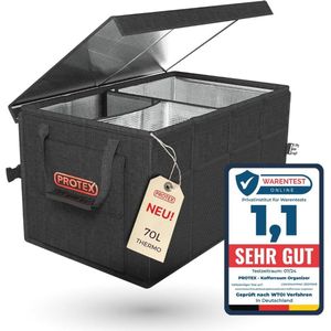 Opvouwbare Kofferbakorganizer 70L - Waterdicht en Thermo-gecoat met Deksel - Praktische Kofferbakbox voor Auto