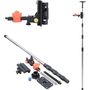 Telescopische Laserwaterpas Stang 115-350 cm - Uitschuifbaar voor Vloer tot Plafond - Laserstang met Houder