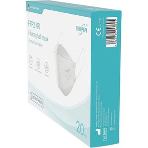 EUROPAPA 20x FFP2 Fish Shape Masks Respirator 5-layer dust masks hygienically individually packed 20 STUCKS Face mask EU