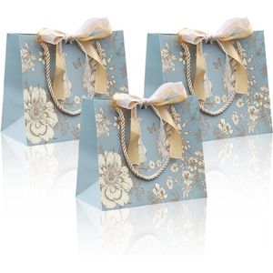 Middelgrote Papieren Geschenkzakken - 3 Stuks met Striklint - Perfect voor Verjaardagen en Specials