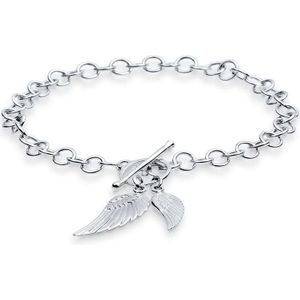 Elli Dames Armband Dames Angel Wing Hanger Stijlvol in 925 Sterling Zilver