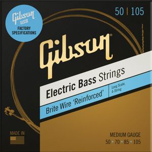 Gibson SBG-LSM Brite Wire Bass Strings Long-Scale 50-105 (Medium) - Snarenset voor 4-string basgitaar