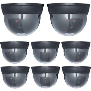Dummy Camera Dome met LED-licht en verstelbare camerahoek - beveiligingscamera zwart