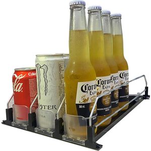 Koelkastorganizer drankjes - drankblikjesorganizer 25 x 31 cm, ideaal voor het organiseren van de koelkast en opslagruimte.