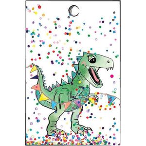 cadeaulabel dino - gift tag  - dino - kinderfeest - traktatie kaartjes - dinosaurus - 15st