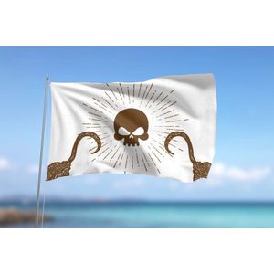 Witte Piraat Vlag 150x225cm