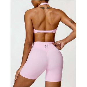 June Spring - Sport Legging (kort) - Maat L/Large - Kleur: Roze - Vocht afvoerend - Flexibel - Comfortabel - Duurzame Kwaliteit - Sportlegging voor vrouwen - Met ondersteuning