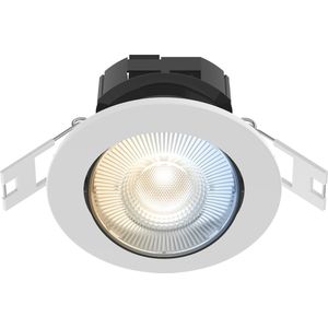 Calex Slimme Inbouwspots - Set van 3 stuks - Smart LED Downlight Dimbaar - Kantelbaar - Warm Wit Licht - Wit