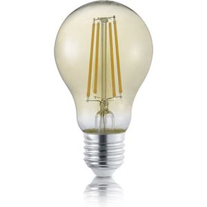 LED Lamp - Filament - Torna Limpo - E27 Fitting - 8W - Warm Wit 2700K - Dimbaar - Amber - Glas