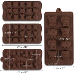 Chocoladevormen / borden om zelf chocolade te maken , 4 Stks