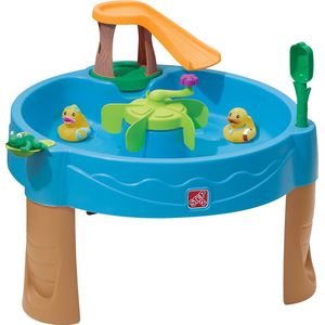 Step2 Duck Pond Watertafel - Met 6 accessoires: eendjes, spuitende kikker, schep en flipper - Waterspeelgoed voor kind - Activiteitentafel met water voor de tuin / buiten