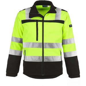 TMG NIGHT REFLEX HEREN Werkjas Geel - 3M Reflecterende Strips - Waterdicht - Windafstotend