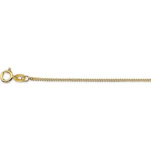 YO&NO - Ketting - Goud - Gourmet -  1,0 mm -  41 - 43 - 45 cm - 585 goud