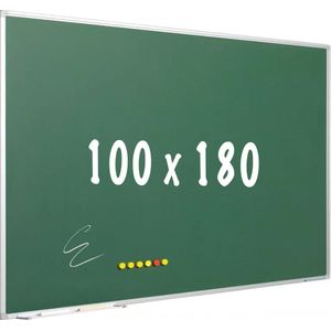 Krijtbord PRO - Magnetisch - Schoolbord - Eenvoudige montage - Geëmailleerd staal - Groen - 180x100cm
