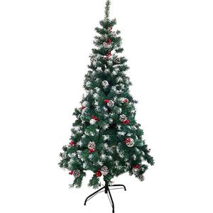 Zilverspar Kunstkerstboom - 150 cm - 450 toppen met sneeuw Kunstkerstboom - Groen - 150 cm