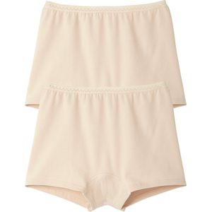 Damart - Set van 2 stretchkatoenen shorties - Dames - Roze - 50/52