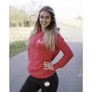 FitProWear  Hoodie Dames - Donker roze  - Maat L - Dames  - Trui - Slim Fit - Slim Fit Trui - Getailleerde trui - Trui getailleerd - Sporttrui - Sweater - Hoodie - Katoen / Polyester - Trui Capuchon - Sportkleding -