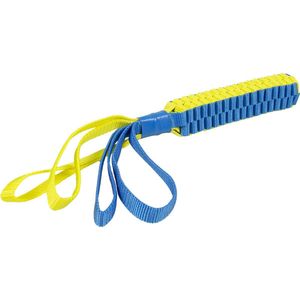 Duvoplus - Speelgoed Voor Dieren - Hond - Supa` Nylon Tug Stick S - 30x3cm Blauw/geel - 1st