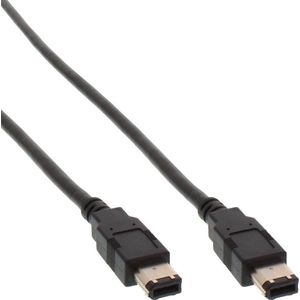 FireWire 400 kabel met 6-pins - 6-pins connectoren / zwart - 10 meter