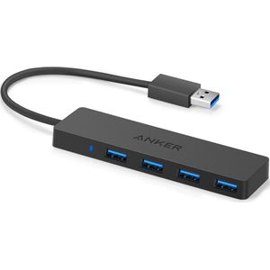 Anker 4-poorts USB 3.0 Ultra Slim Data Hub Verlengde Kabel voor Macbook, Mac Pro / mini, iMac, Surface Pro, XPS, notebook PC, USB-flash drives, mobiele HDD, en meer.