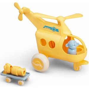 Viking Toys RE:LINE - Ambulance Helikopter - De Speelset Bevat Een Helikopter Van 30 Cm, 2 Speelfiguren En 1 Brancard - Gemaakt Van 100% Gerecycled Plastic - Geschikt Vanaf 1 Jaar