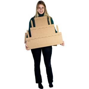Taart - Kartonnen verkleedkleding - Taart verkleedkostuum - 59x1x70 cm - Verkleedpak van karton - Speelgoed - KarTent