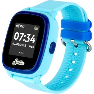 Spotter® GPS Kinderhorloge - Blauw - Speciaal voor Kinderen - App in 5 talen - Voor Jongens en Meisjes - Waterdicht - Werkt in Europa, optie wereldwijd - Inclusief simkaart - Nederlandse klantenservice - 40.000 users